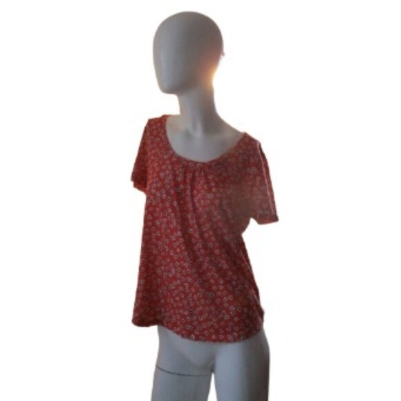 🌸 Floral Scoop-Neck Top by Tribal 🌸 - Picture 4 of 5